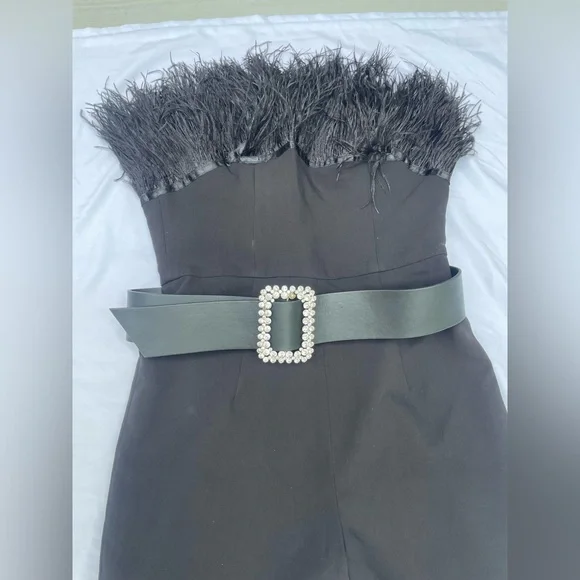 Bronx and Banco x REVOLVE Lola Feather Jumpsuit - Picture 3 of 6